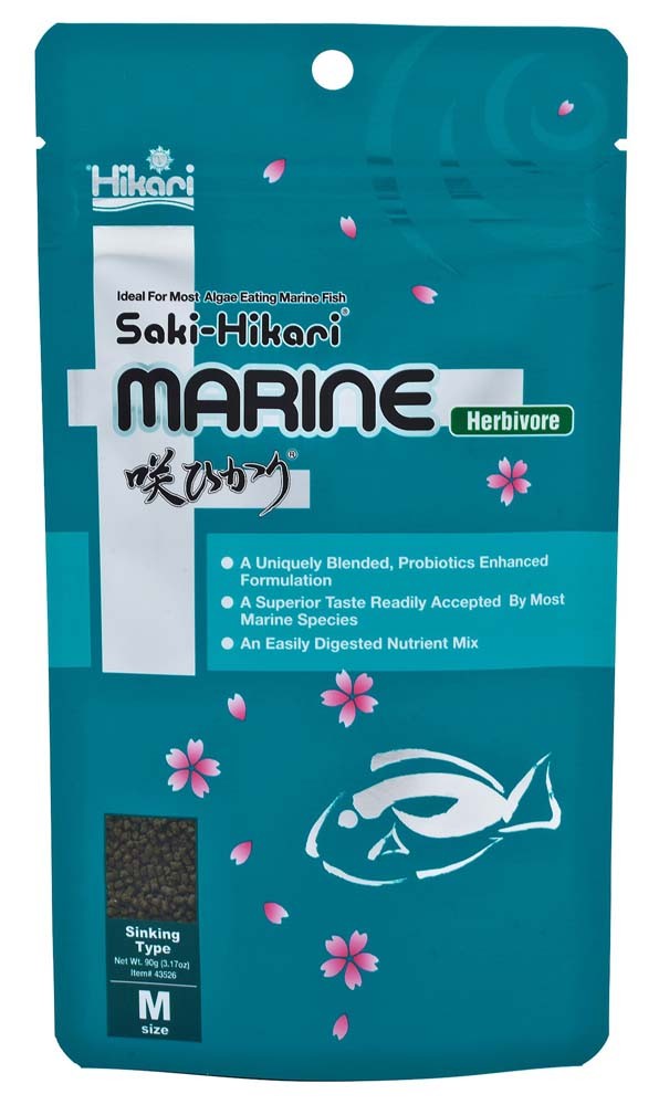 Hikari USA Saki-Hikari Marine Herbivore Pellets Fish Food 1ea 3.17 oz, MD For Cheap