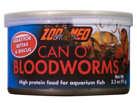 Zoo Med Can O  Bloodworms Freeze-Dried Fish Food 1ea 3.2 oz Hot on Sale