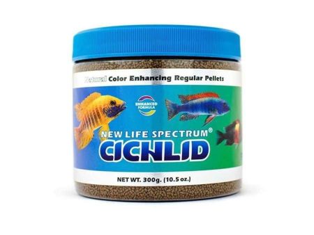 New Life Spectrum Cichlid Sinking Pellets Fish Food 1ea 10.5 oz, Regular Supply