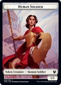 Human Soldier    Pegasus Double-Sided Token [Theros Beyond Death Tokens] Hot on Sale