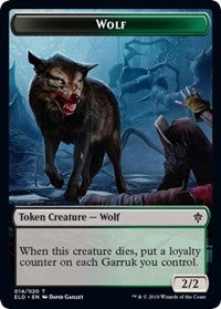 Wolf    Food (17) Double-Sided Token [Throne of Eldraine Tokens] Online Sale