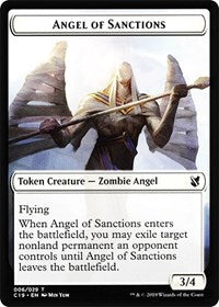 Angel of Sanctions    Horror Double-Sided Token [Commander 2019 Tokens] Supply