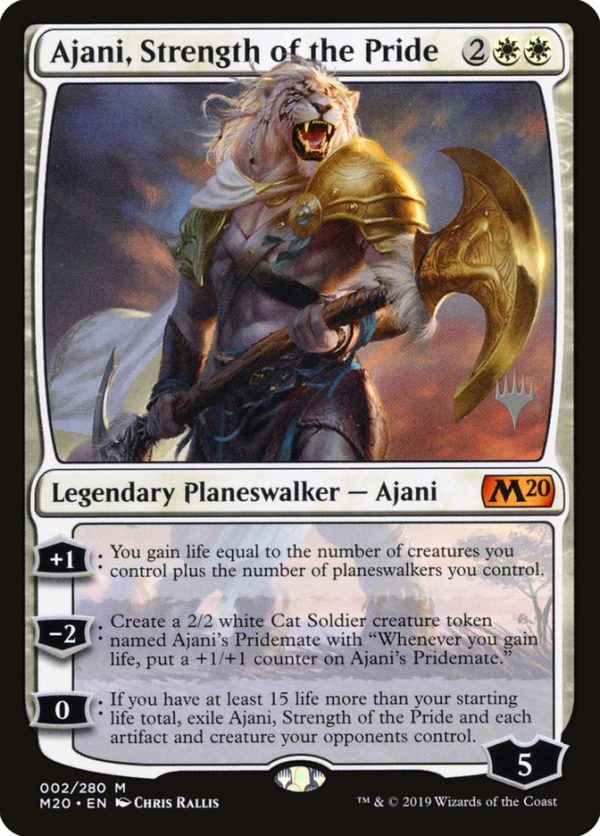 Ajani, Strength of the Pride (Promo Pack) [Core Set 2020 Promos] Hot on Sale