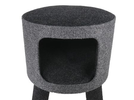 CHARCOAL FELT CAT STOOL Discount