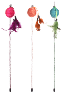 CAT DANGLER GLITTY + BALL ASSORTMENT 42cm For Discount